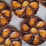 La Redoute x Selency set of 6 brown oyster plates