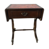 Coffee table on leather
