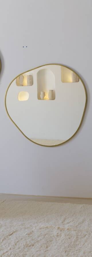 Bossa Nova gold metal mirror 100 cm D