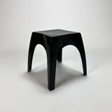Italian fiberglass black stool, 1960s
