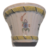 Vase bouquetiere faience enamelled of la Rochelle - XVIIIth century