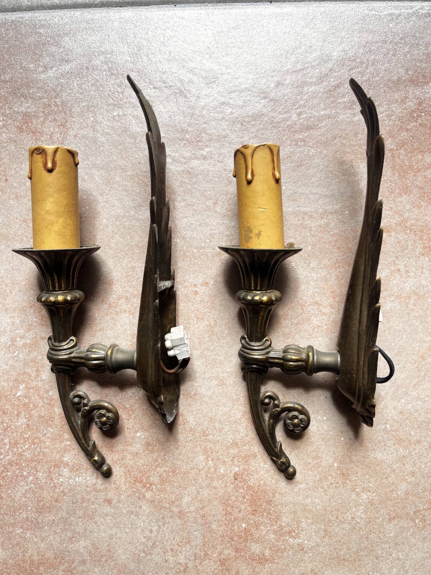 Pair of antique wall sconces