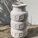 German white ceramic vase 1970 scheurich keramik white