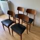 4 Danish chairs in oak and teak, 1960s
