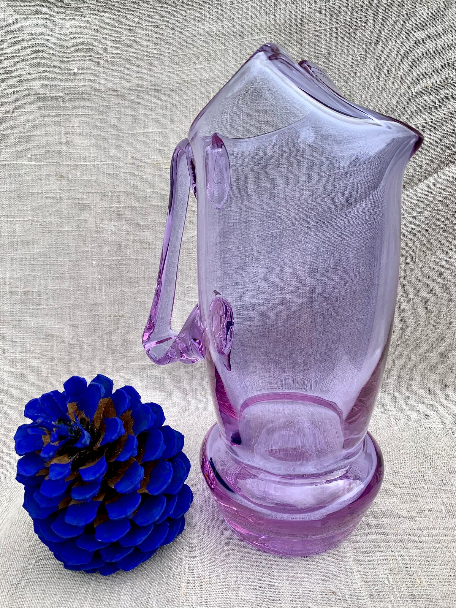 Vintage purple glass pitcher