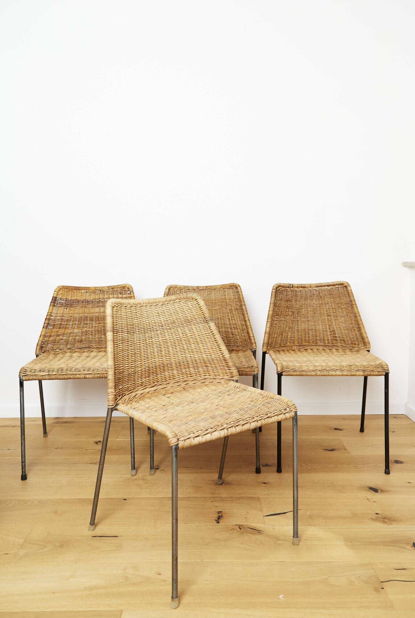 Herbert Hirche 'Santa Lucia' Wicker Chair for Wilde & Spieth | Set of Four