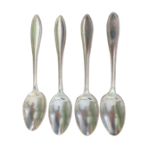 4 cuillères à soupe en métal argenté vintage