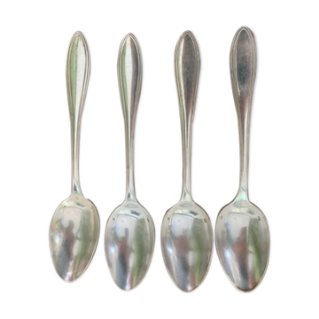 4 tablespoons in vintage silver metal