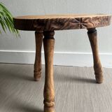 Tabouret tripode bois