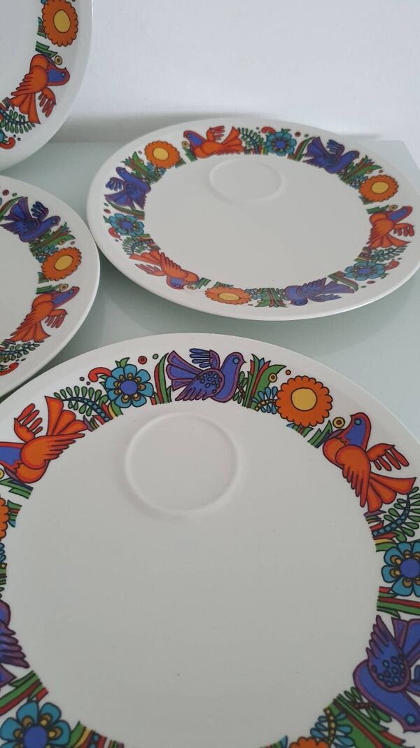 Lot de 6 assiettes gourmandes Villeroy et Boch- modèle Acapulco