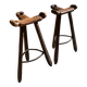 2 Brutalist "Marbella" bar stools, Confonorm Spain, 1960s