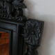Miroir Louis XIII bois noir 38 X 60