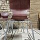 Set of 6 Flötotto pagwood stackable chairs 1960