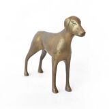 Statue vintage, animaux laiton, chien laiton, figurine laiton, décoration intérieur