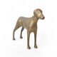 Vintage statue, brass animals, brass dog, brass figurine, interior decoration