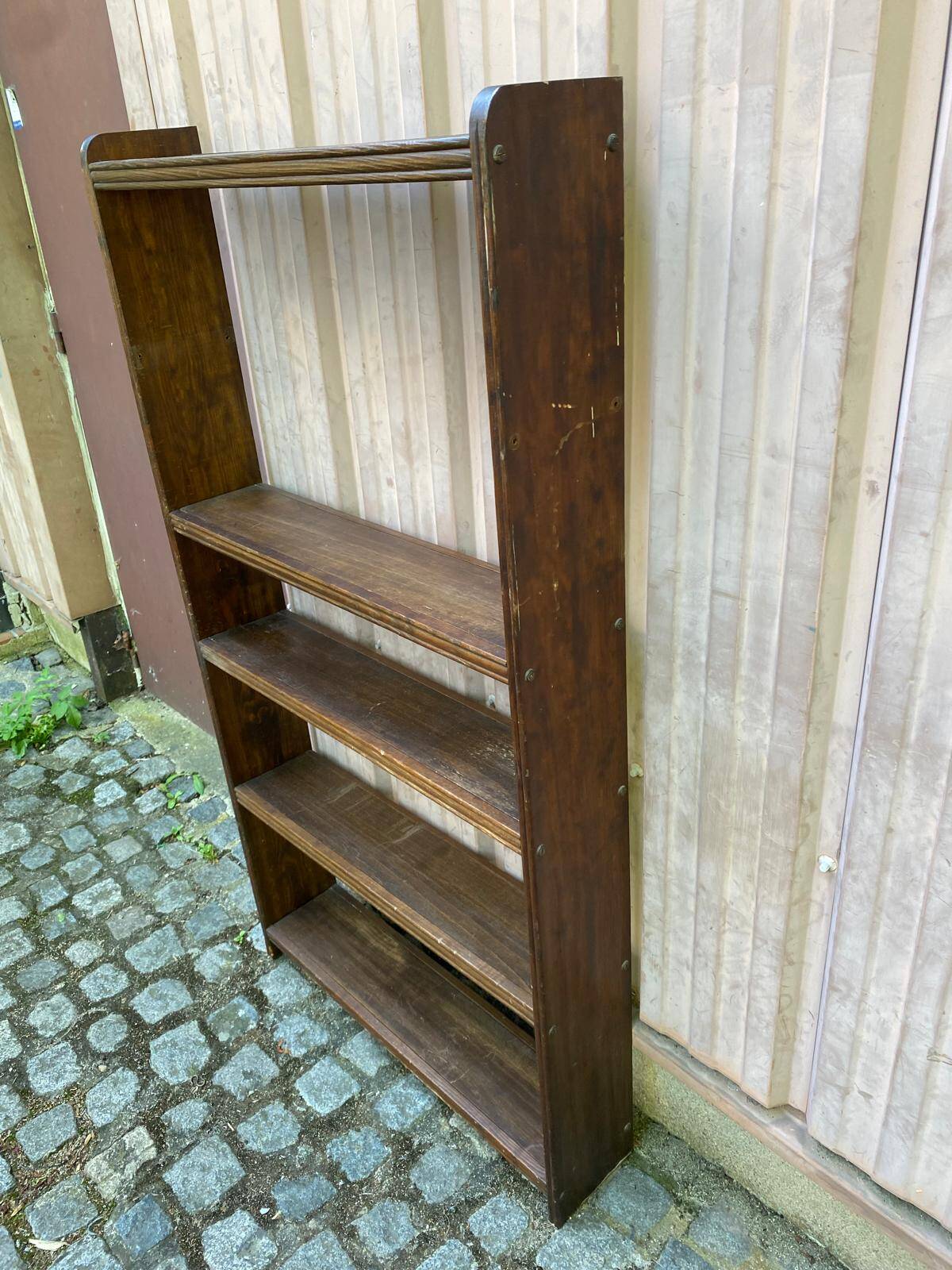 Vintage solid wood shelf from the 1930s.