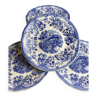 Douze assiettes en terre de fer