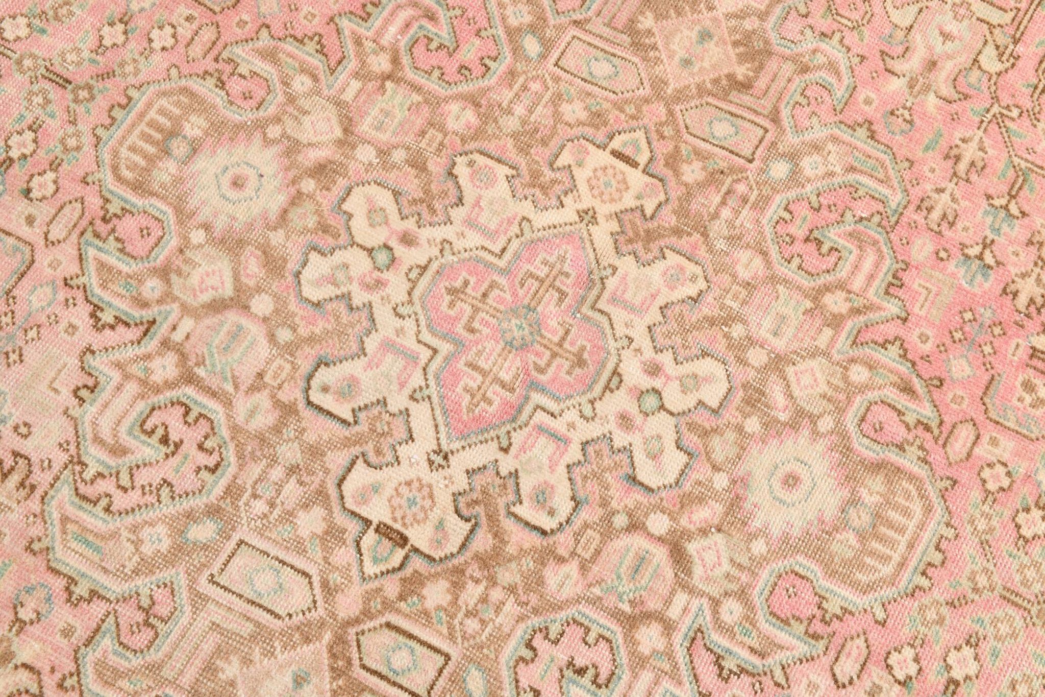 6x9 dusty pink wool persian rug 287x192cm