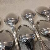 12 silver-plated soup spoons by Christofle, Vendome pattern