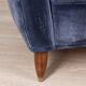 Paire de fauteuils design des années 50 en velours bleu design italien
