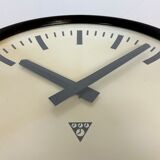 Industrial bakelite factory wall clock from Pragotron, 1960s