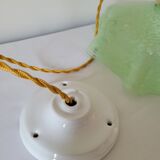 Pastel green Clichy glass pendant lamp