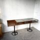 Oak and brass-mounted display cabinet on legs – Circa 1950