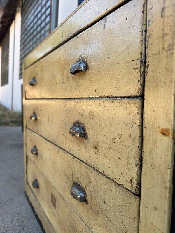 1940s iron and wood workshop furniture