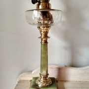 Ancient oil lamp in green onyx