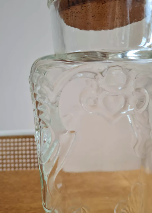 Pressed glass jar