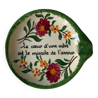 Vintage Gabriel Fourmaintraux ashtray, Desvres