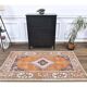 Turkish Vintage Handmade Wool Orange Rug 126x201