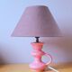 60s ceramic candle holder lamp