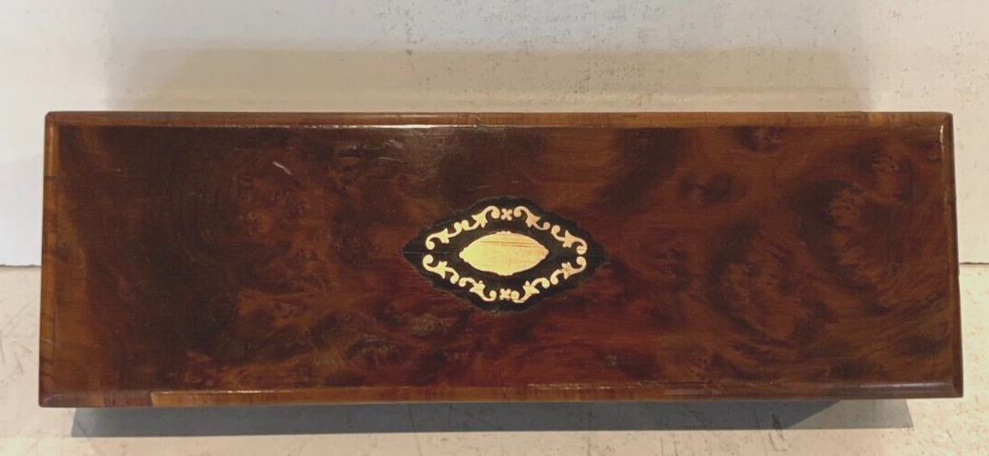 Glove box in cedar magnifying glass napoleon III marquetry boulle xix century