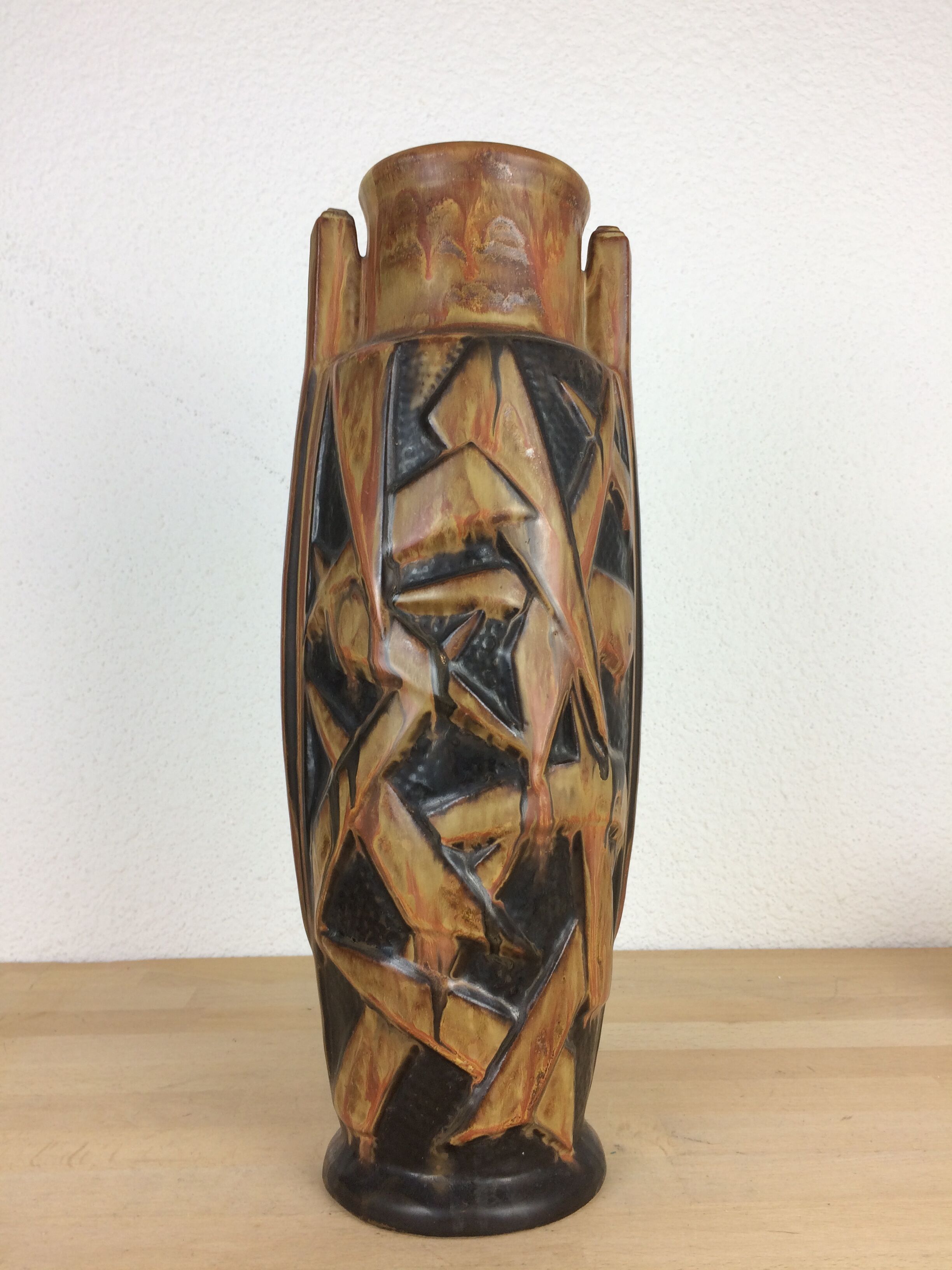 French art deco vase by Gilbert Metenier 42 cm