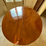 Solid wood dining table with extension
