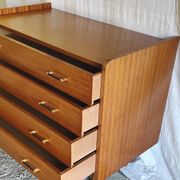 Modernist chest of drawers with 4 drawers in wood - 1950s/60s