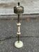 Vintage 1950s floor ashtray in brass and onyx.