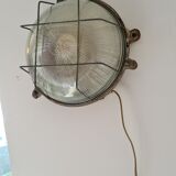 Cast iron porthole wall lamp by TH