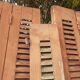 Volets anciens persiennes en parties hautes panneaux pliants bois massif