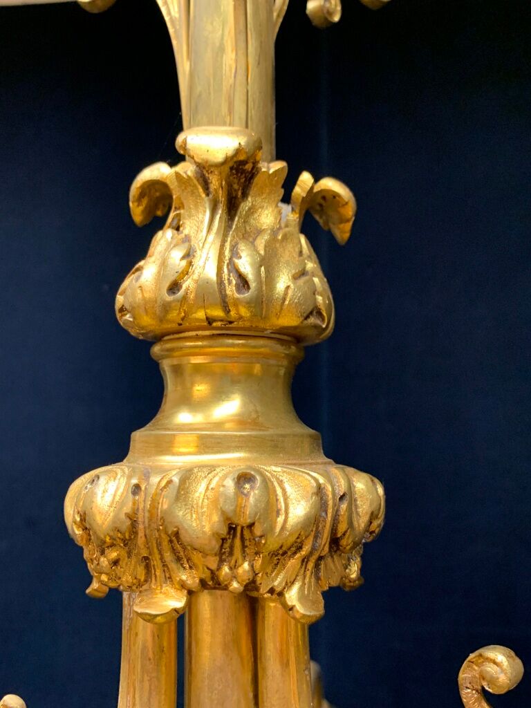 Golden antique bronze chandelier