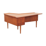 Scandinavian desk boomerang in teak by Arne Hovmand Olsen