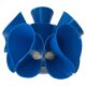 Blue plexiglass table lamp, Flower Design, 1970s, Italy.