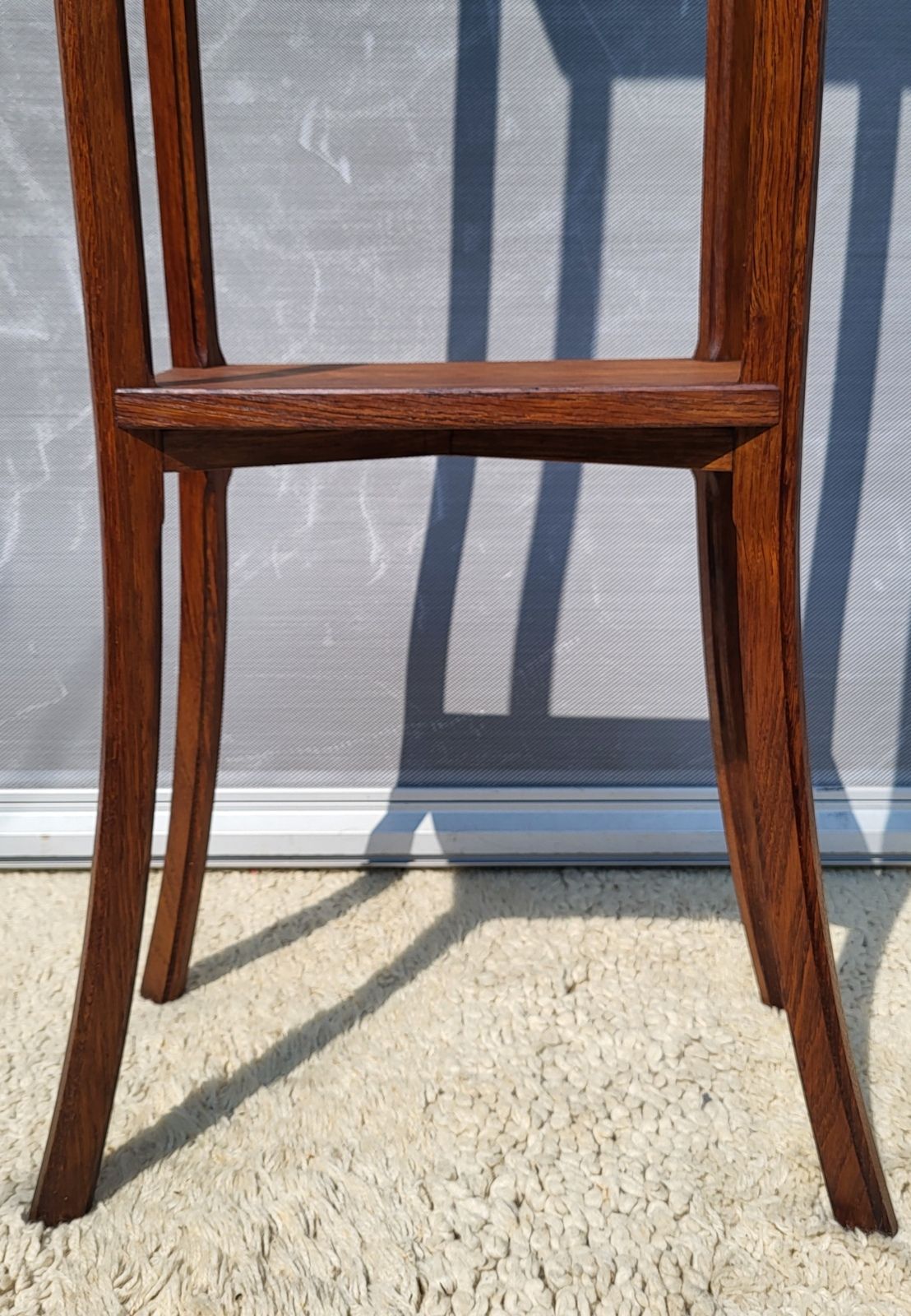 Large Art Deco plant stand H140 solid oak