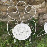 Armchair and garden chair in wrought iron