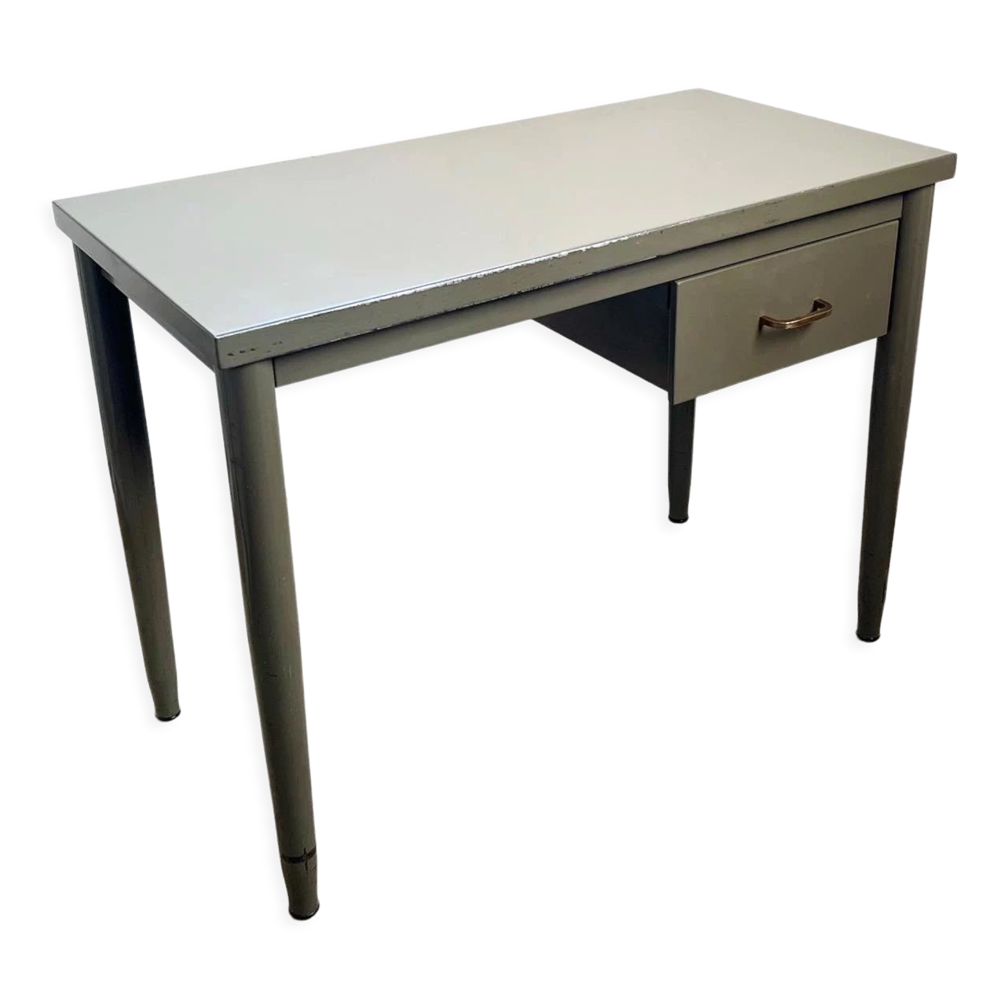 Vintage khaki metal desk