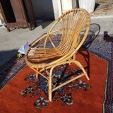 Rattan shell chair