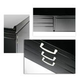 Black line with 6 drawers and 2 closets circa 1970