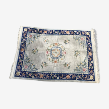 Large vintage Persian 228 X 314 CM Ghoum rug