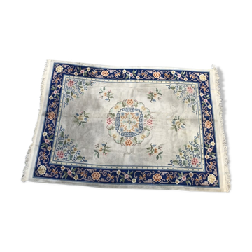Large vintage Persian 228 X 314 CM Ghoum rug
